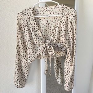Floral Wrap Top